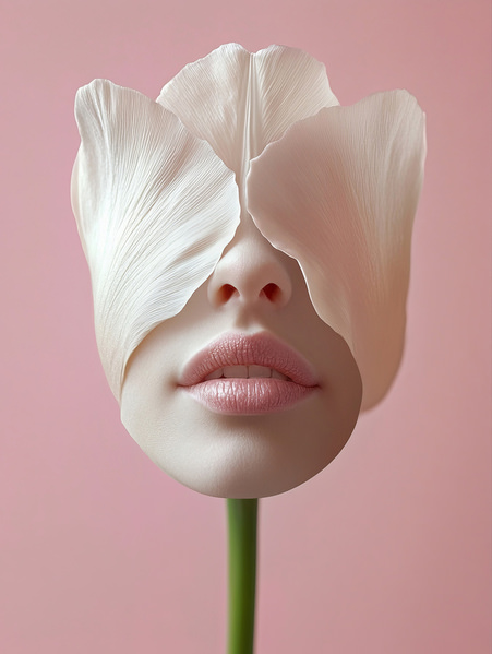 Photograph Mario Forcherio Pink Face Flower on One Eyeland
