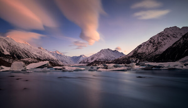 Photograph Stephan Romer Tasman Lake on One Eyeland