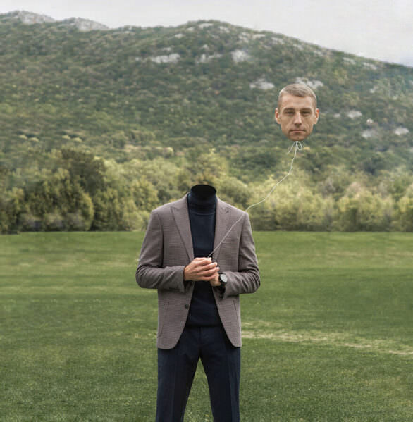 Photograph Antonina Marchenko With Balloon Head on One Eyeland