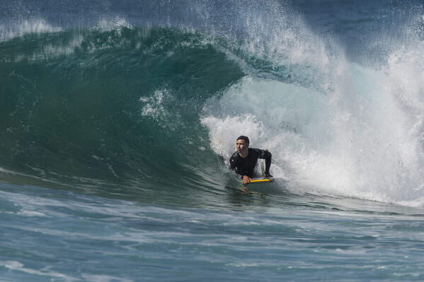 Photograph Steve Turner Body Boarder on One Eyeland