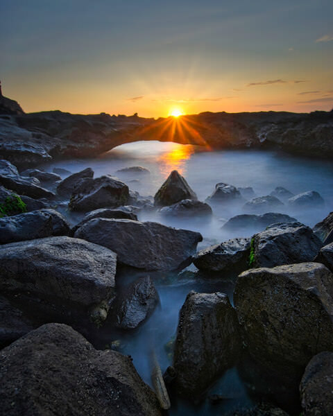 Photograph Luca Zarri Sunset Arch on One Eyeland