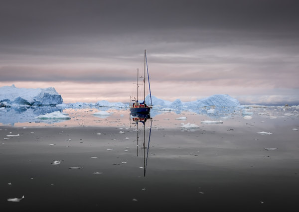 Photograph Amit Misra Between An Ice Rock And Another on One Eyeland