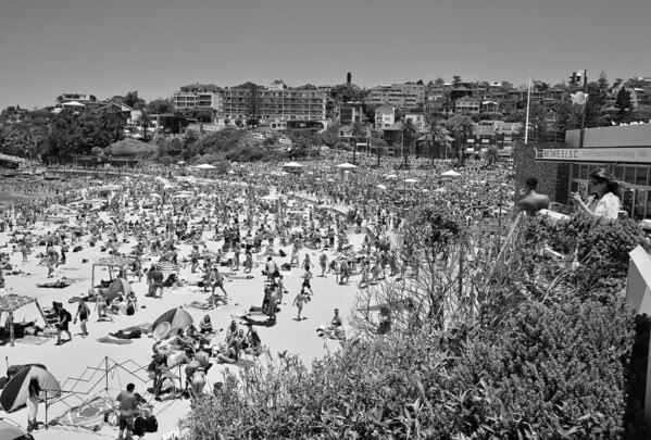 Photograph Erica Mitchell Australian Beach Crowds on One Eyeland