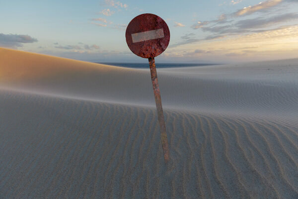 Photograph Ben Welsh No Entry on One Eyeland