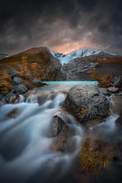 Photograph Roksolana Baran The Blue Heart Of Orange Peaks on One Eyeland