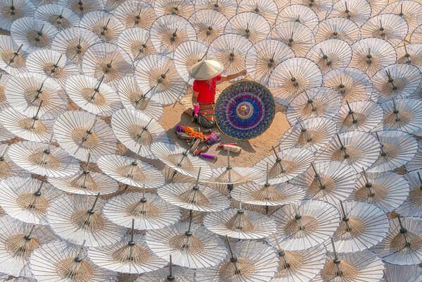 Photograph Aung Chan Thar Umbrellas on One Eyeland