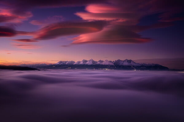 Photograph David Ilkovic Winter Sunset on One Eyeland