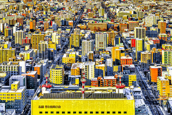 Photograph Gary E Karcz Sapporo Buildings on One Eyeland
