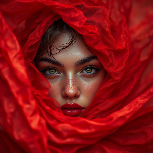 Photograph Flora Paulina Flowing Red on One Eyeland