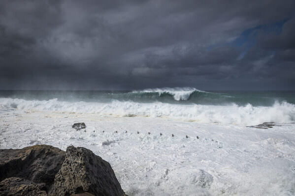 Photograph Steve Turner Stormy Seas on One Eyeland