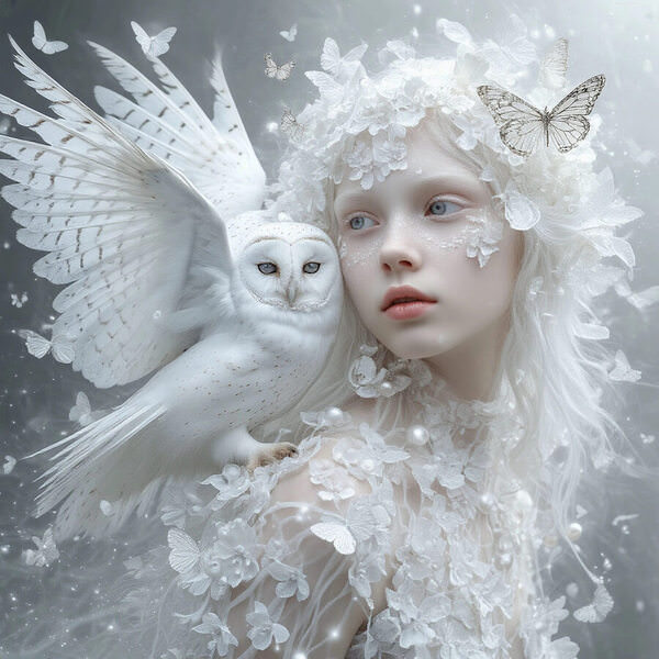 Photograph Helena Zlenko White Owl on One Eyeland