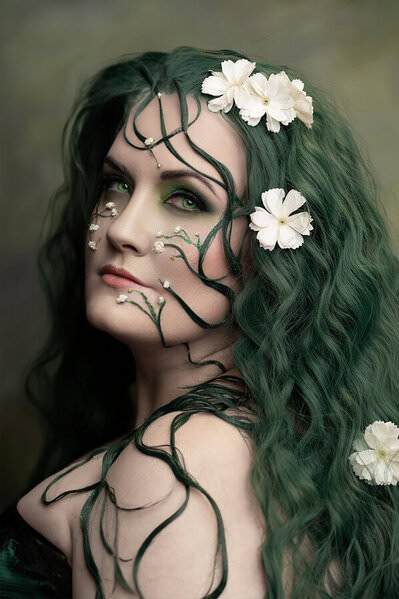 Photograph Laura Dark Green Goddess on One Eyeland