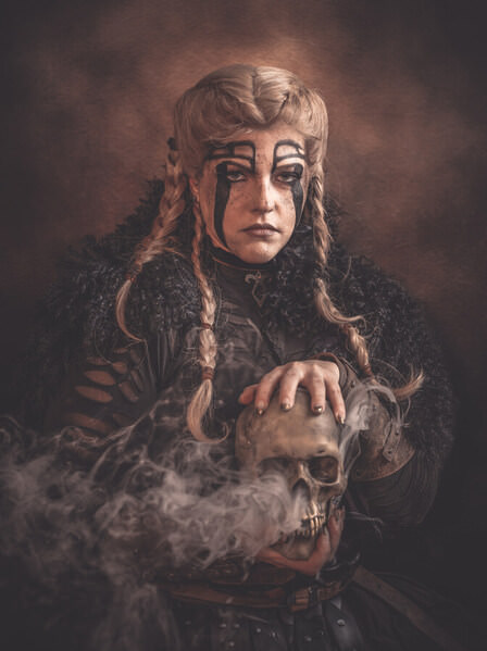 Photograph Laura Dark Shield Maiden on One Eyeland