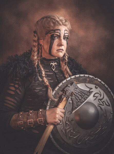 Photograph Laura Dark Shield Maiden on One Eyeland