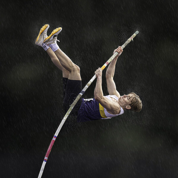Photograph Eddie Leach Pole Vault In The Storm on One Eyeland