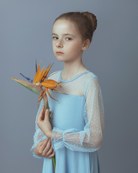 Photograph Oksana Kovneva A Girl With A Bird Of Paradise on One Eyeland