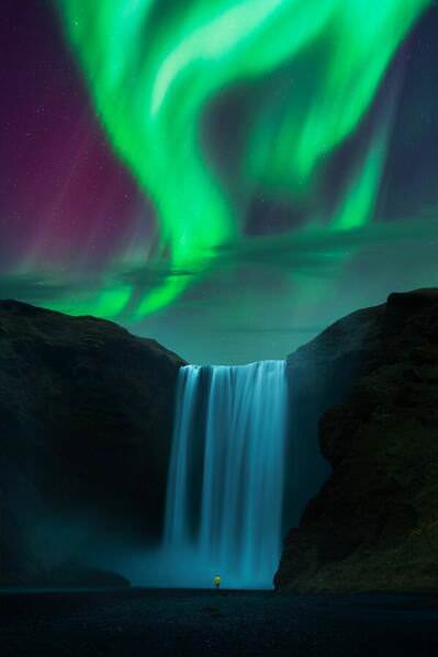 Photograph Jennifer Esseiva Skogafoss Under The Polar Lights on One Eyeland