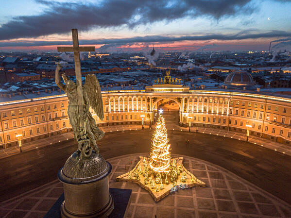 Photograph Sergei Anufriev New Year Tree On Palace Square on One Eyeland