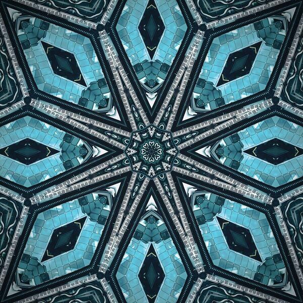 Photograph Hironko  Turquoise Mosaic Ceiling on One Eyeland