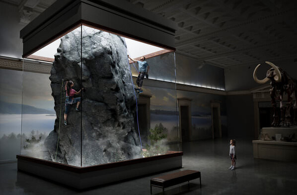 Photograph John Myers Boy Scouts Rock Climbing on One Eyeland