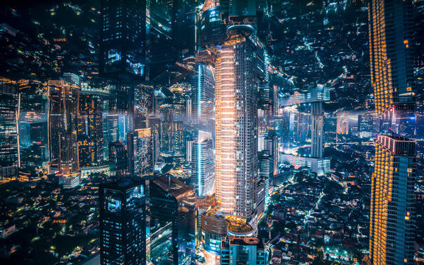 Photograph Ryuhei Suguri Nightscape In Jakarta on One Eyeland