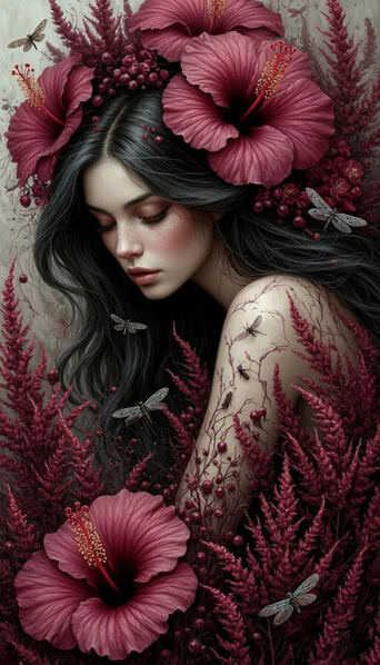 Photograph Dina Poluhina Burgundy Beauty on One Eyeland