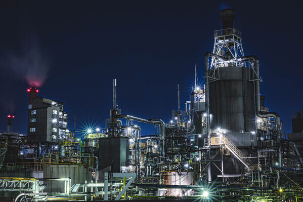 Photograph Go Nagai Industrial Geometry Illuminated on One Eyeland