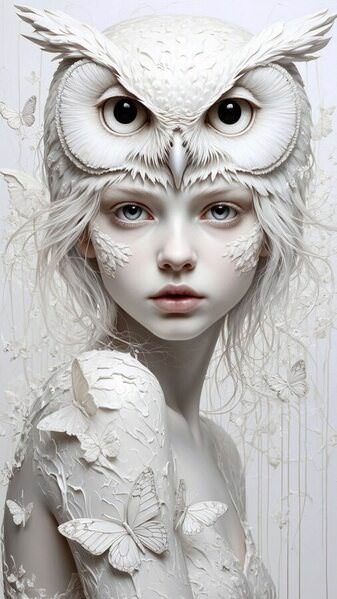 Photograph Dina Poluhina Owl Girl on One Eyeland
