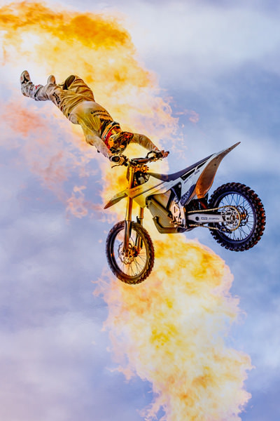 Photograph Claude Bossel Going Through Hell Mat Rebeaud Fmx Champion on One Eyeland