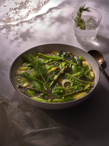 Photograph Lauren Mclean Healthy Greens Broth on One Eyeland