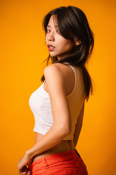 Photograph Kaoru Suzuki Orange Portrait on One Eyeland