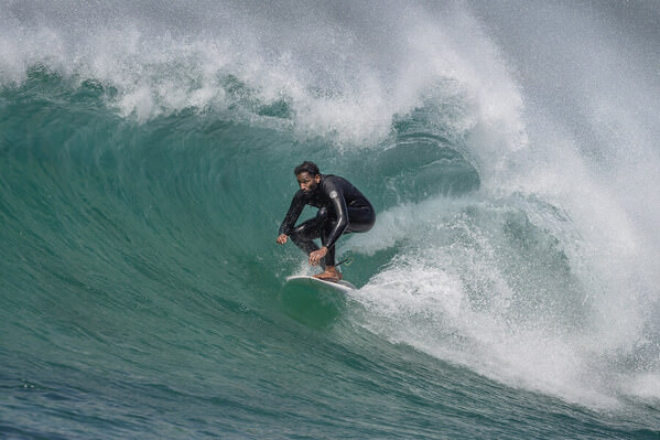Photograph Steve Turner Surfer on One Eyeland