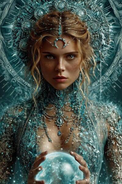 Photograph Flora Paulina Cosmic Oracle Woman on One Eyeland
