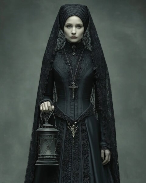 Photograph Flora Paulina Gothic Woman on One Eyeland