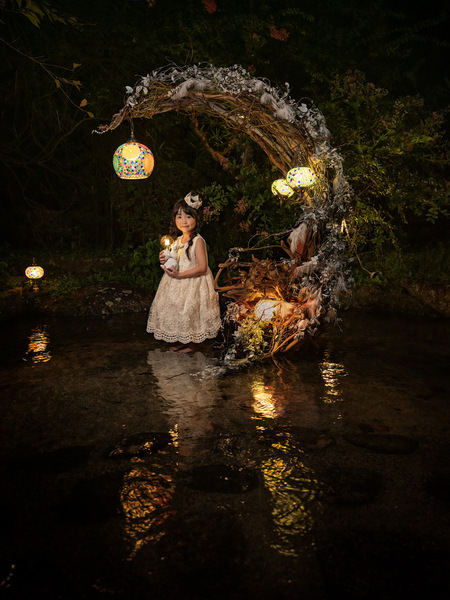 Photograph Haseo Hasegawa Moon And Girl on One Eyeland