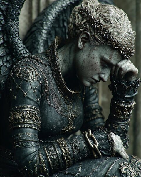 Photograph Flora Paulina Sad Angel on One Eyeland