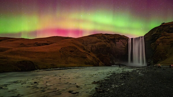 Photograph Joao Paulo De Oliveira Freitas Skogafoss And Nothern Lights on One Eyeland