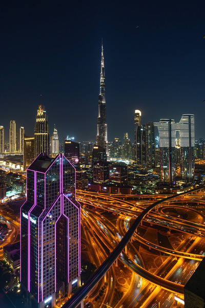 Photograph Taymuraz Gumerov Electric Arteries Of Dubai on One Eyeland
