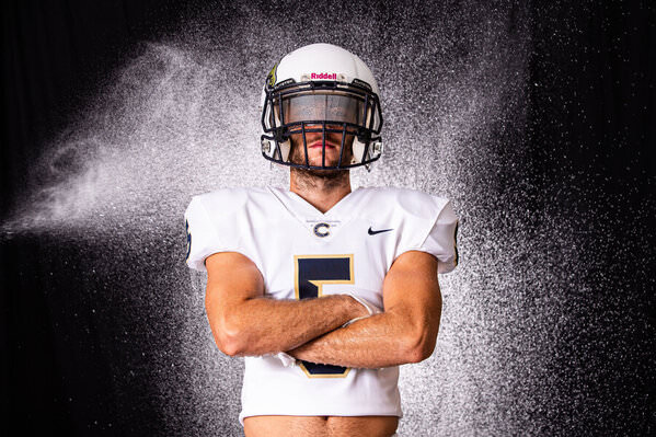 Photograph Arianna Grainey Casteel Varsity Football Senior Banners Sunday on One Eyeland