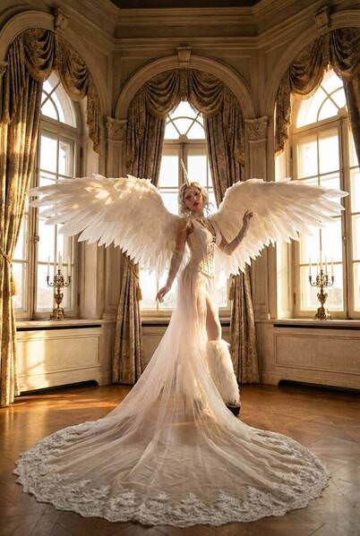 Photograph Strat Cast Angel Spreading Wings on One Eyeland