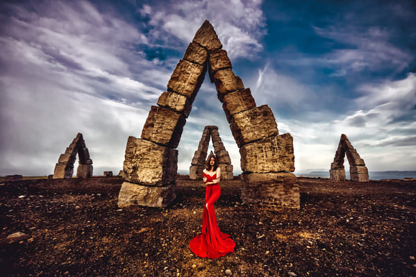 Photograph Ruslan Bolgov Red Silence Beneath Arctic Gods on One Eyeland
