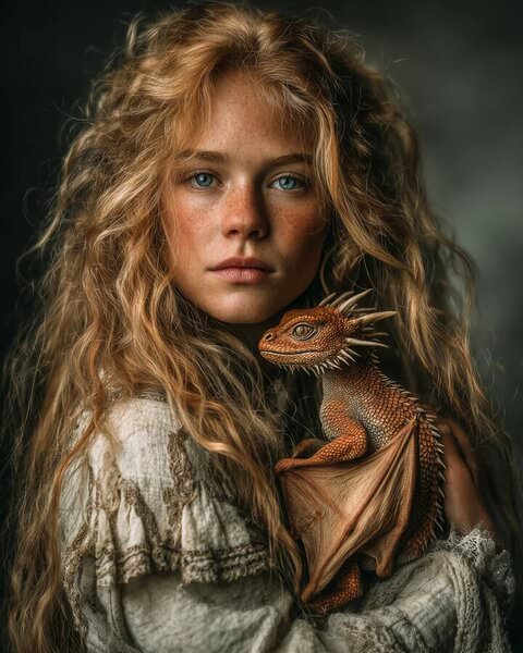 Photograph Flora Paulina My Little Winged Dragon on One Eyeland