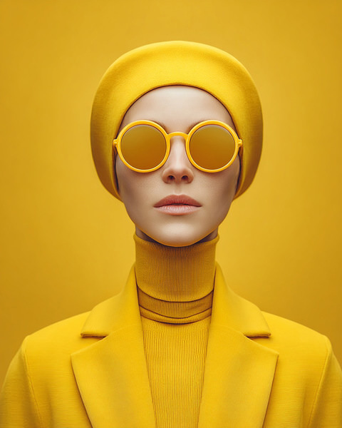 Photograph Mario Forcherio Yellow Minimal Portrait on One Eyeland