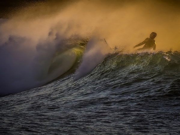 Photograph Erica Mitchell Surfer And Wave on One Eyeland