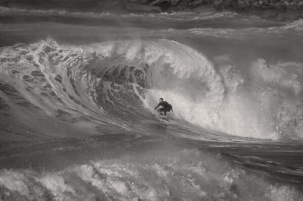 Photograph Steve Turner Surfer Study on One Eyeland