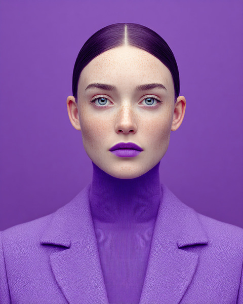 Photograph Mario Forcherio Purple Minimal Portrait on One Eyeland