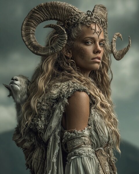 Photograph Flora Paulina Lady Goat on One Eyeland