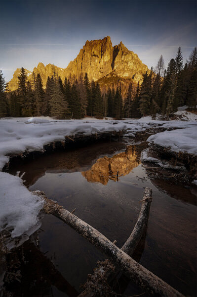 Photograph Emiddio Andrea Polcaro The Tofane At Dawn on One Eyeland