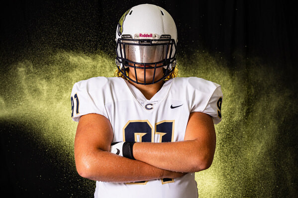 Photograph Arianna Grainey Casteel Varsity Football Senior Banners on One Eyeland