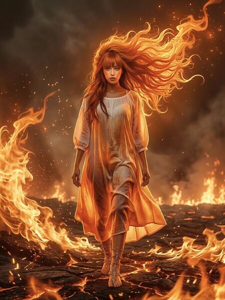 Photograph Strat Cast Woman Of The Flaming Land on One Eyeland